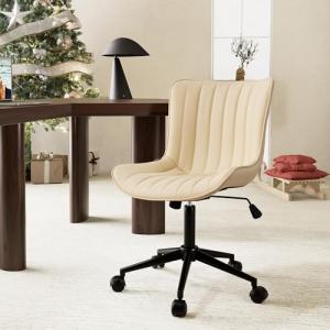 YOUNIKE Adjustable Ergonomic Rolling Desk Chair - Beige