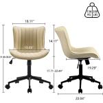 YOUNIKE Adjustable Ergonomic Rolling Desk Chair - Beige
