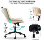 YOUNIKE Adjustable Ergonomic Rolling Desk Chair - Beige