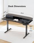 Electric Standing Desk with Drawers and Hooks