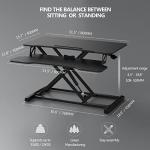 Adjustable 32” Sit-Stand Desk Converter for Dual Monitors