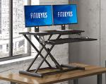 Adjustable 32” Sit-Stand Desk Converter for Dual Monitors
