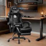 Ergonomic Gaming Chair with Footrest and Lumbar Support