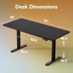 HUANUO Electric Adjustable Standing Desk - Black