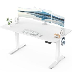 Veken Adjustable Electric Standing Desk – White