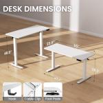 Veken Adjustable Electric Standing Desk – White