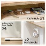 TIQLAB Adjustable Height Standing Desk with Drawers