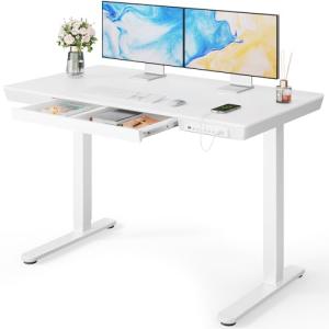 Marsail Electric Height Adjustable Standing Desk with Drawer