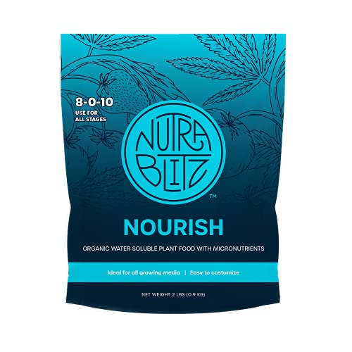 NutraBlitz 8-0-10 Organic Hydroponic Nutrients 2 lb