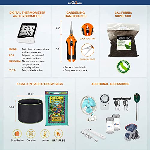 Complete Indoor Hydroponic Grow Kit with Fan