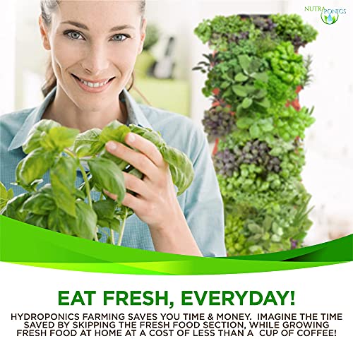 Vertical Hydroponics Tower Garden with LED Grow Lights