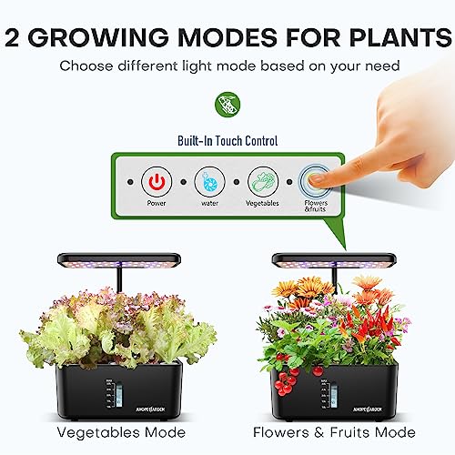 Indoor Hydroponic Garden System with LED Grow Light