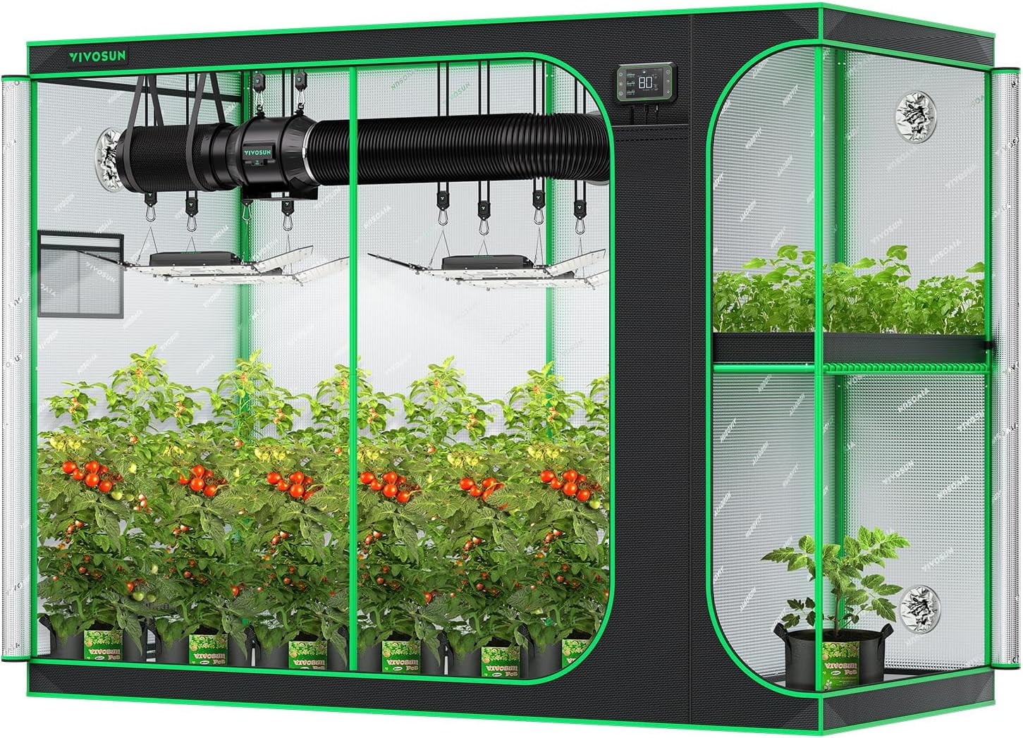 VIVOSUN 2-in-1 9x4 High Reflective Grow Tent