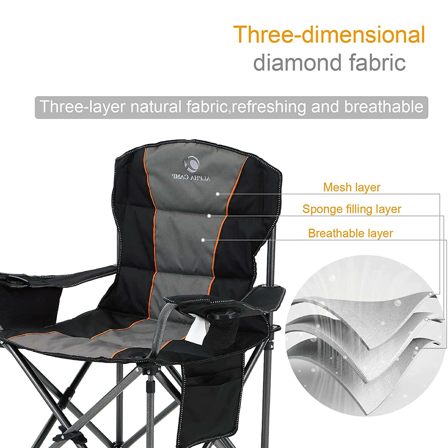 Alpha Camp Heavy Duty Folding Camping Chair