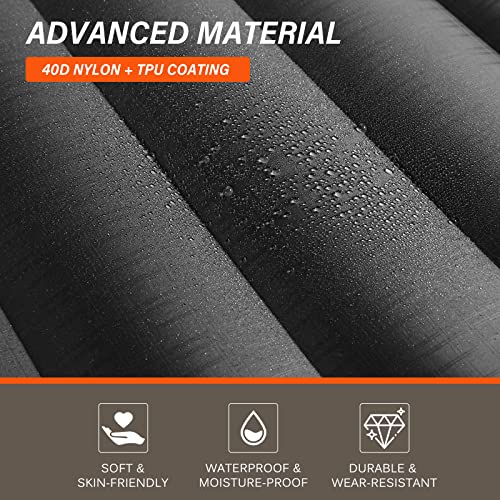 Self-Inflating 6-Inch Camping Sleeping Pad with Pillow