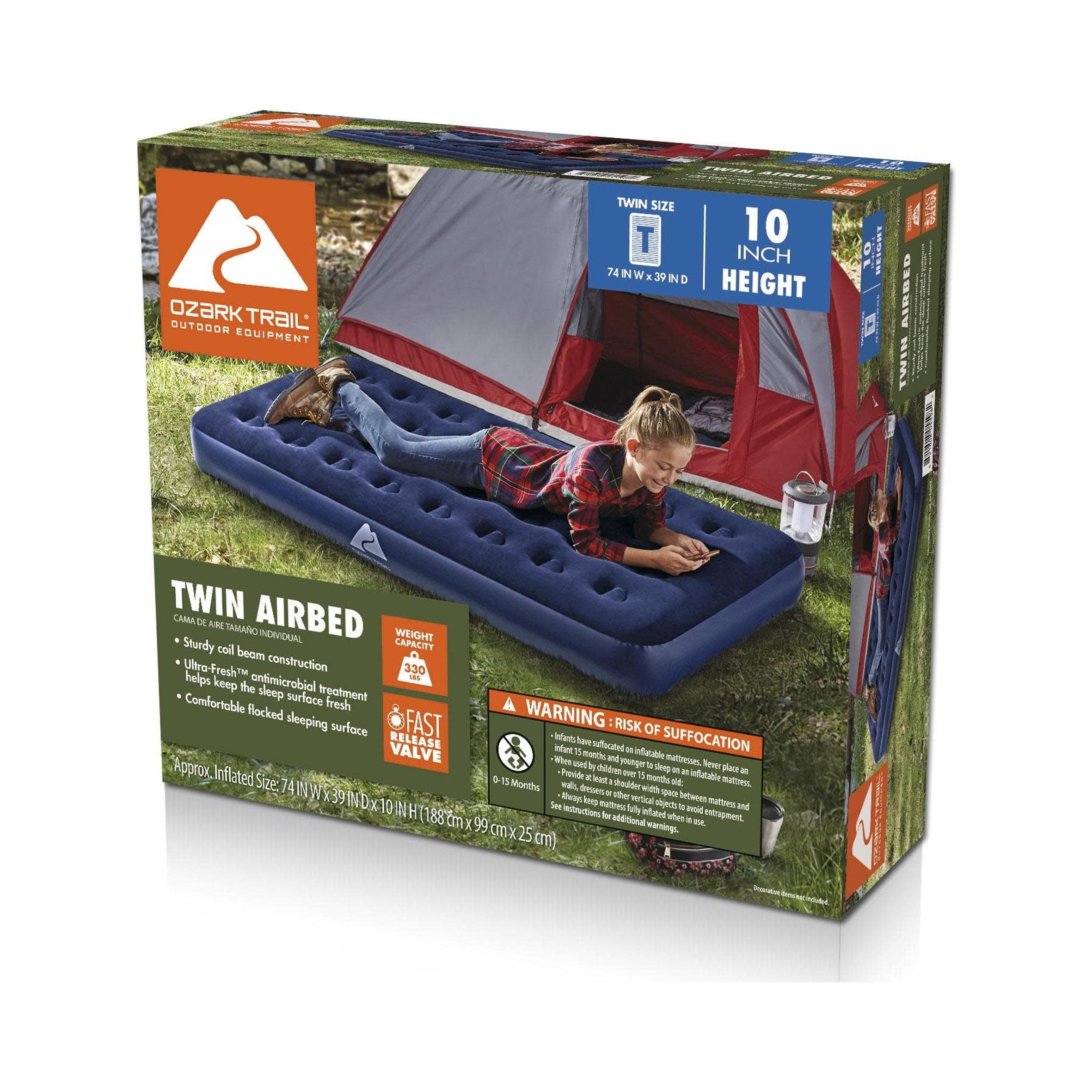 Ozark Trail Twin Air Mattress with Antimicrobial Coating