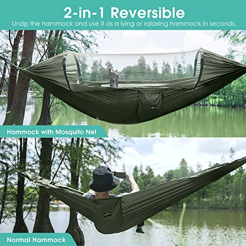 G4Free Large Camping Hammock with Mosquito Net
