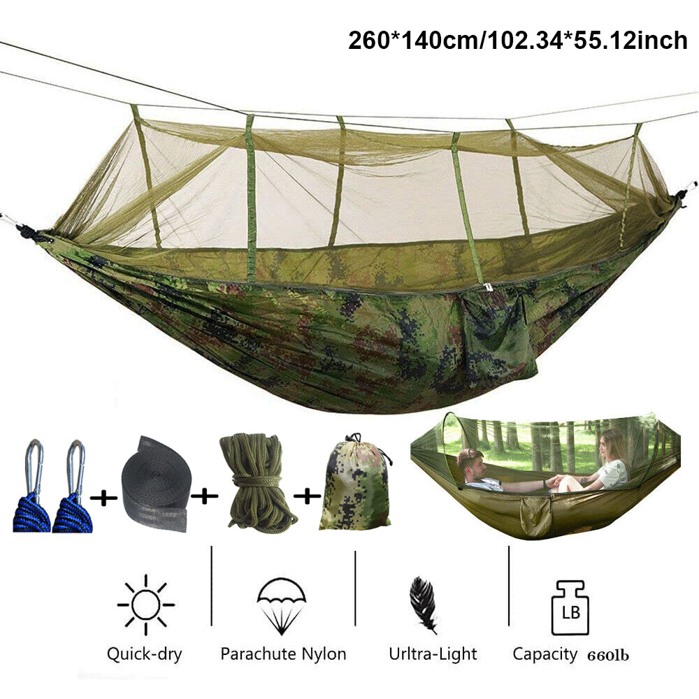 Portable Double Camping Hammock Tent with Mosquito Net