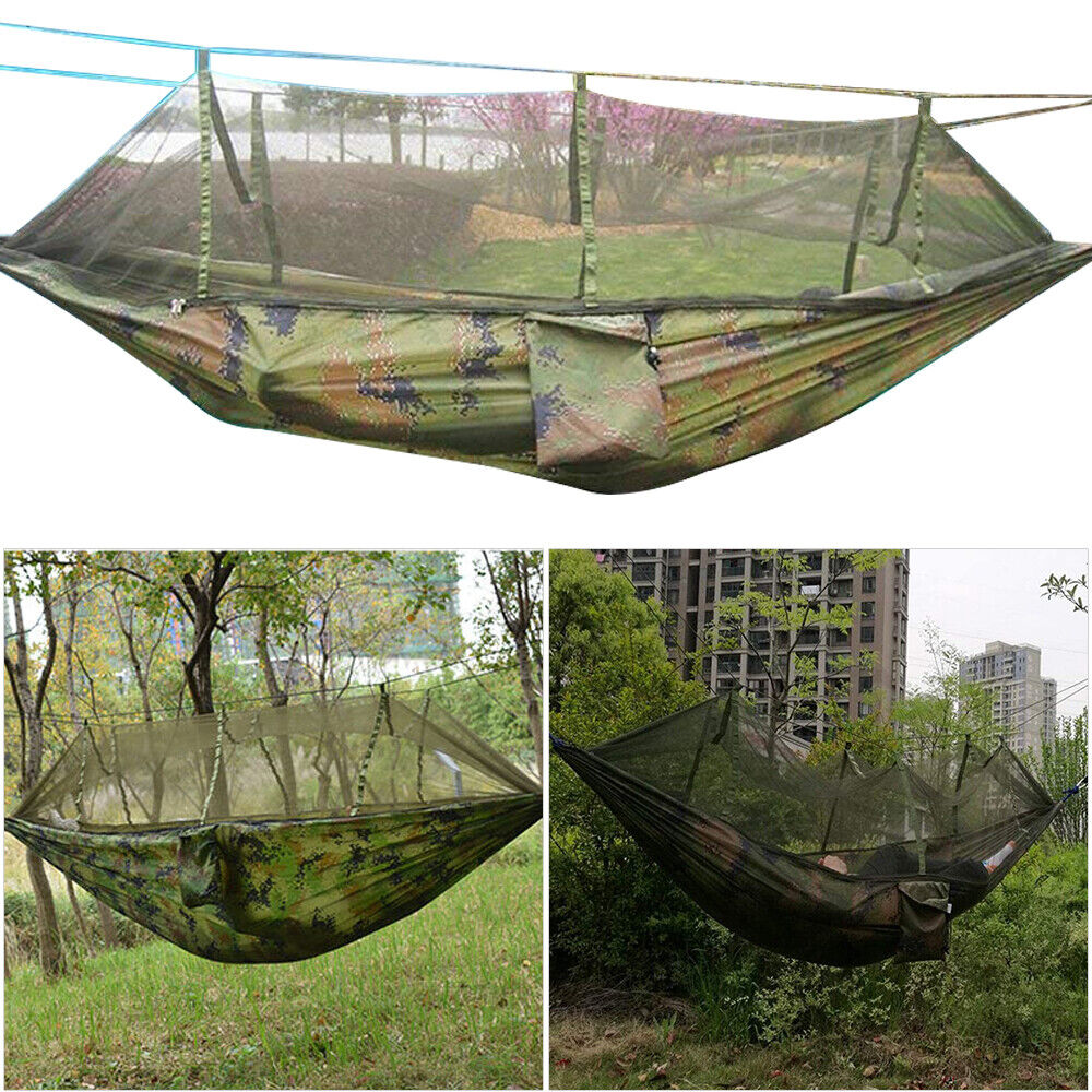 Portable Double Camping Hammock Tent with Mosquito Net