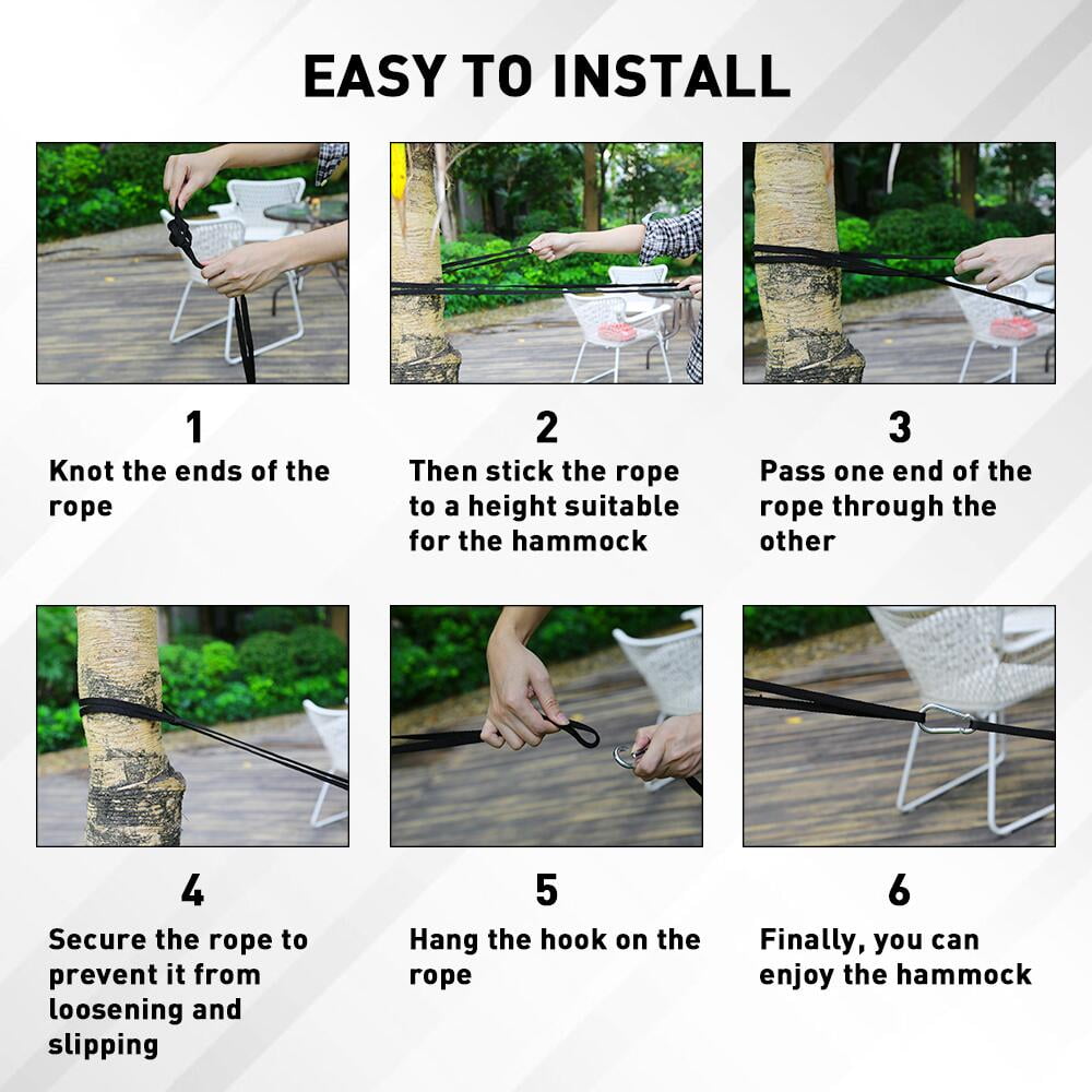 QUANFENG Portable Nylon Camping Hammock - Blue/Gray