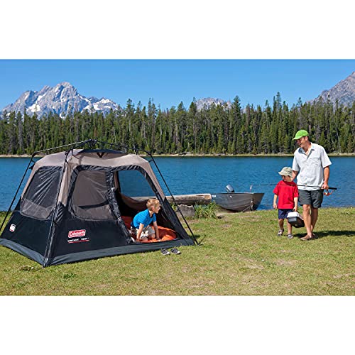 Coleman Instant Setup 4-Person Camping Tent, Brown/Black