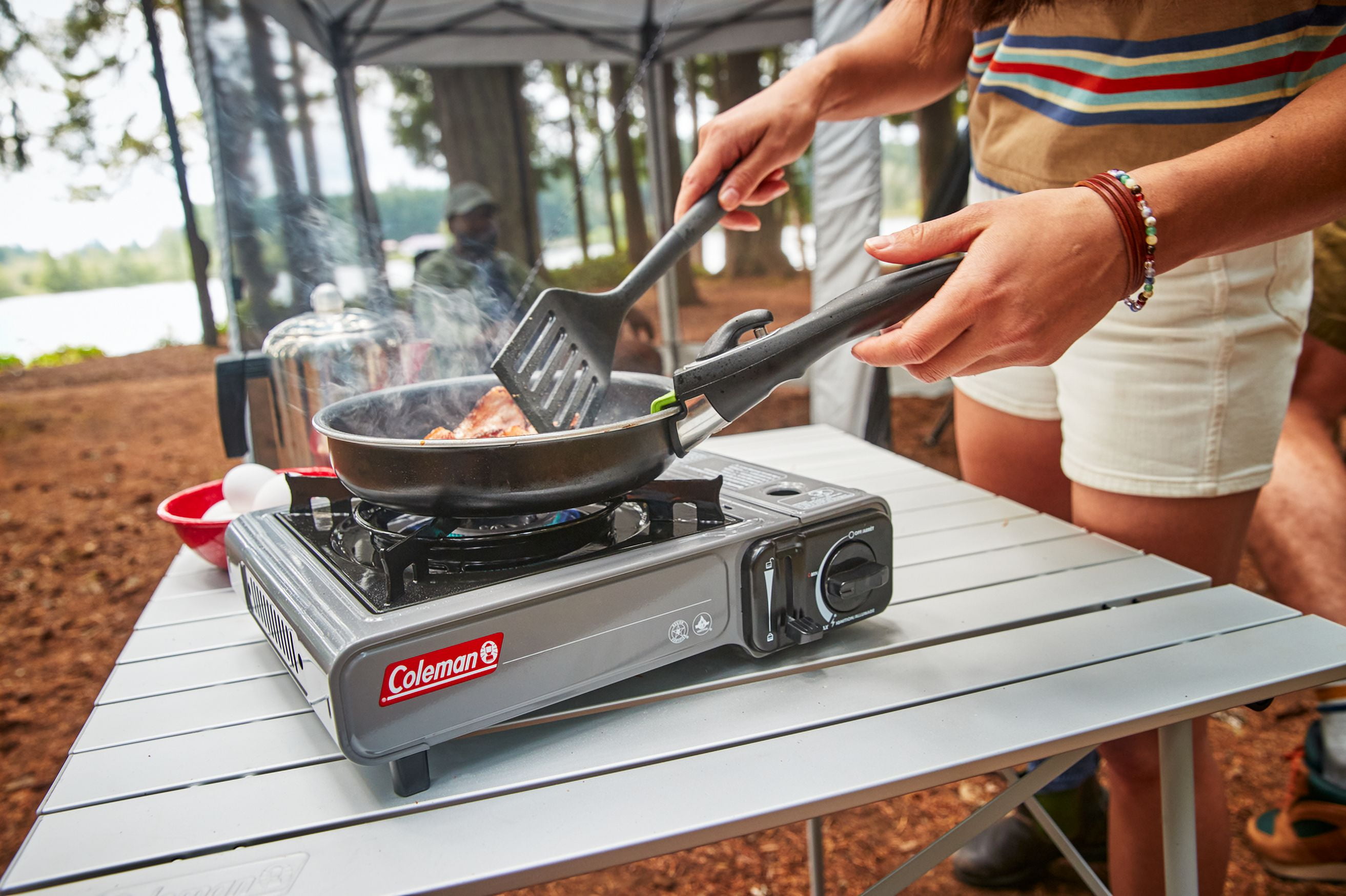 Compact Coleman 2800 Tabletop Butane Camping Stove