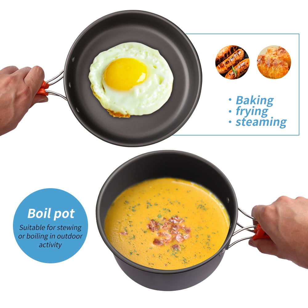 Gutsdoor 10-Piece Camping Cookware Set with Storage Bag