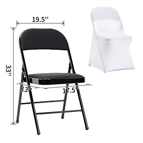 White Stretch Spandex Chair Covers for Weddings (12pcs)