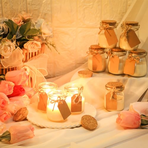 24 Pcs Natural Wax Wedding Guest Candle Favors