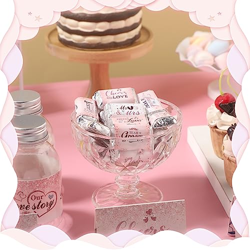 180 Pcs Pink Wedding Candy Wrappers for Guests