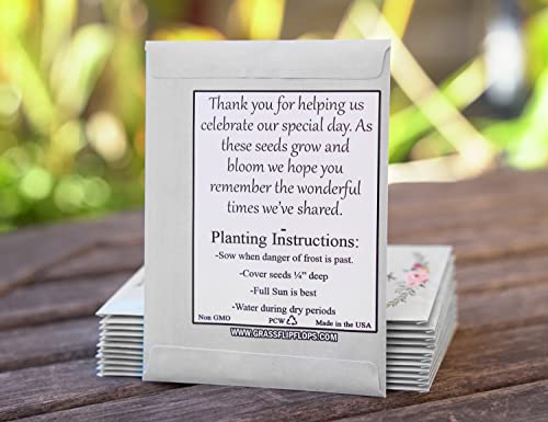 White Love Laughter Seed Packet Wedding Favors