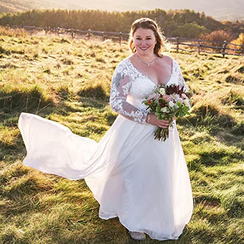Beach Bride Dress with Lace Appliques – Ivory
