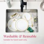 600-Piece Elegant Disposable Dinnerware Set for Weddings