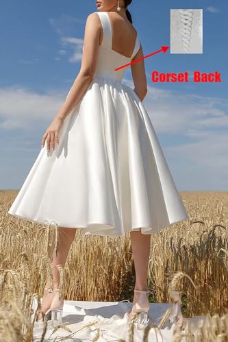 Elegant Satin A-Line Wedding Dress for Brides