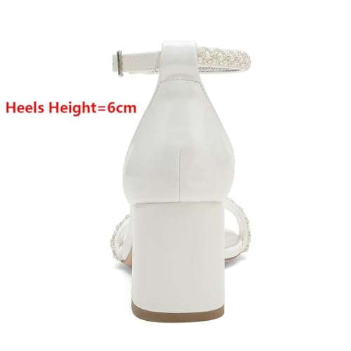 Ivory Open Toe Ankle Strap Wedding Sandals