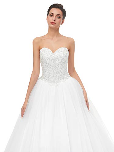 Ivory Ball Gown Wedding Dress for Women