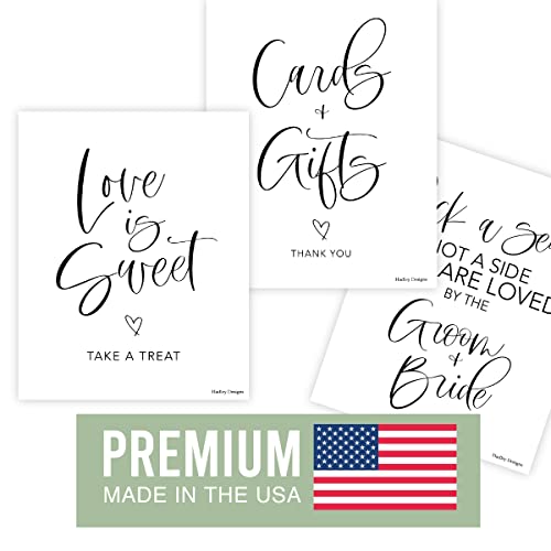 Minimalist Wedding Signs Set for Ceremony and Reception