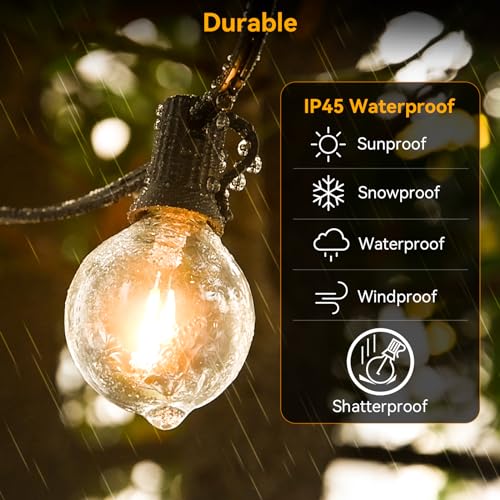 100ft Outdoor Connectable Dimmable String Lights