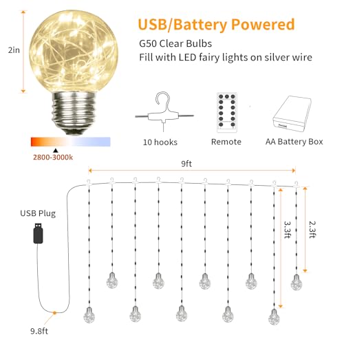 200 LED Twinkle Globe Fairy Lights for Weddings