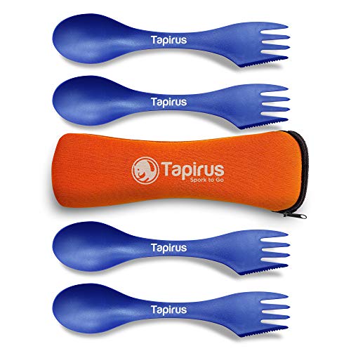 Tapirus Spork2go Set: Four BPA-Free Sporks & Case