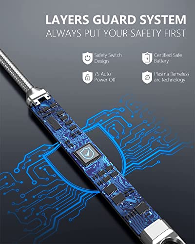 USB Rechargeable Flame-Free Lighter with Flexible Neck