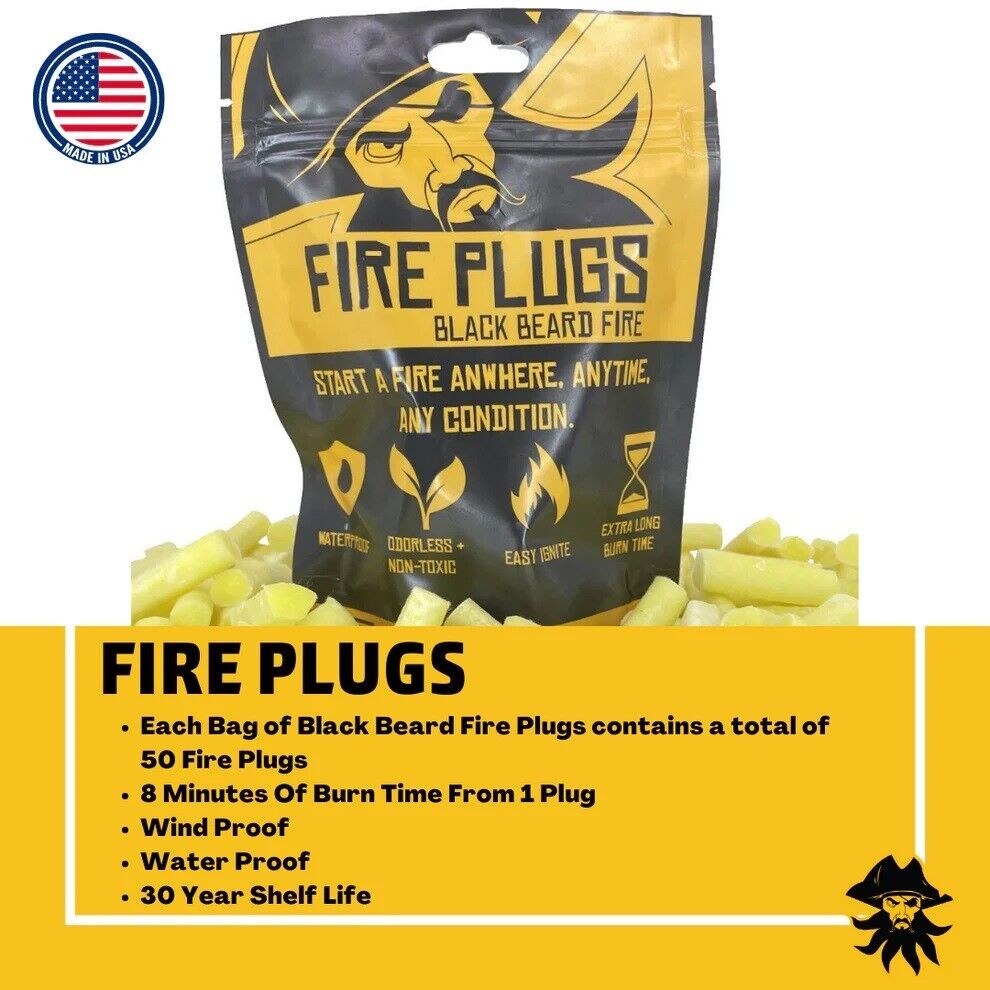 Black Beard Fire Plugs - Easy Fire Starter