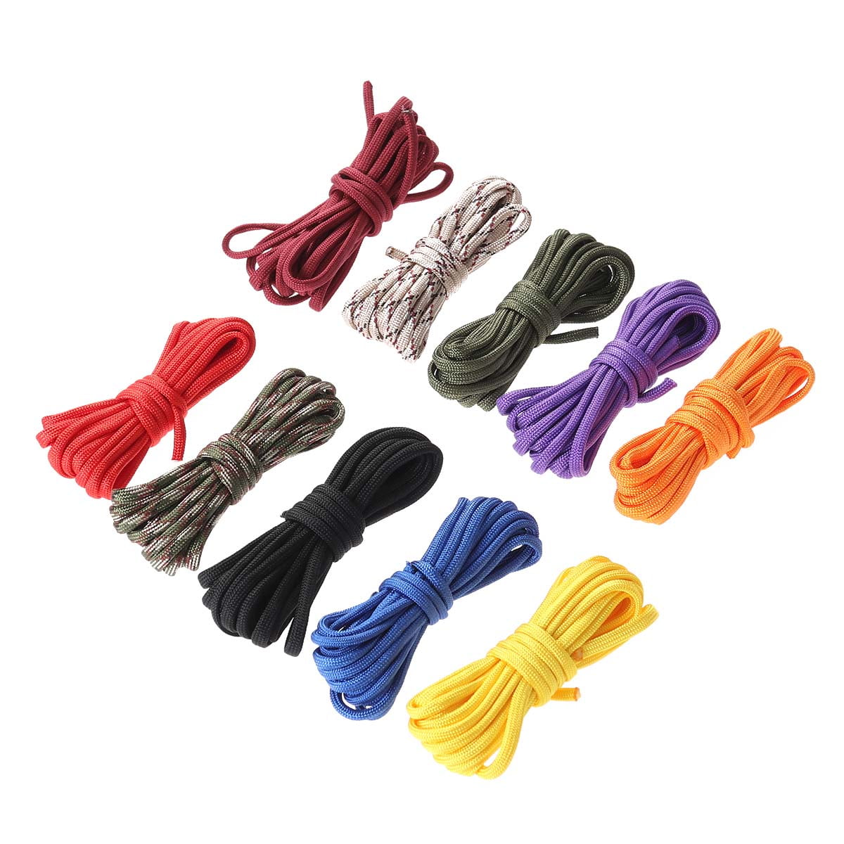 10-Pack 3M Paracord Emergency Survival Rope Set