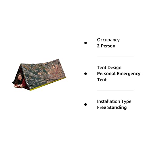 XL Reflective Mylar Emergency Thermal Tent for 2