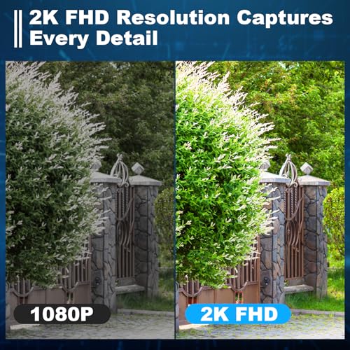 ZEEPORTE Wireless Outdoor Security Camera 2K