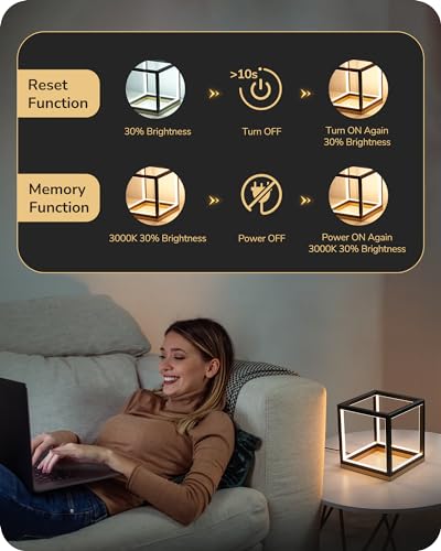 Modern Minimalist LED Nightstand Lamp with Wood Base