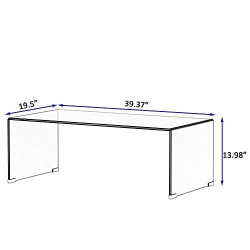 Modern Tempered Glass Coffee Table for Living Room