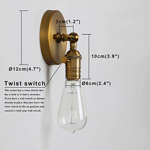 Permo Minimalist Antique Single Socket Wall Sconce