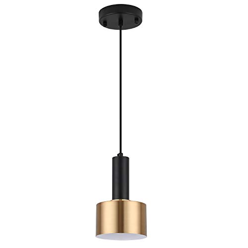 Modern Adjustable Mini Pendant Light in Gold and Black