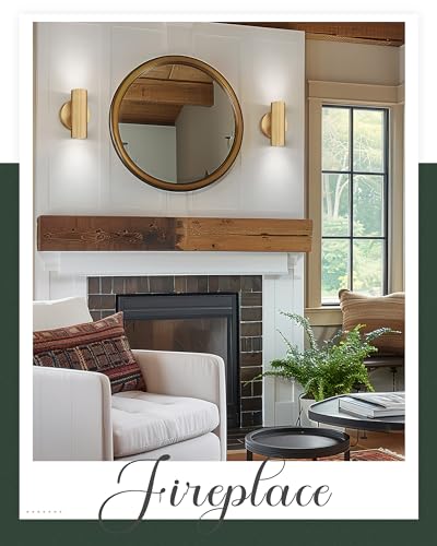 Brass Gold Minimalist 2-Light Wall Sconce